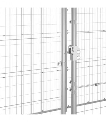 vidaXL Outdoor Dog Kennel Galvanised Steel with Roof 21.78 m²