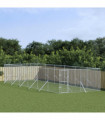vidaXL Outdoor Dog Kennel Silver 4x12x2 m Galvanised Steel