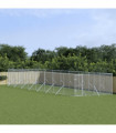 vidaXL Outdoor Dog Kennel Silver 4x16x2 m Galvanised Steel
