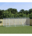 vidaXL Outdoor Dog Kennel Silver 6x2x2 m Galvanised Steel