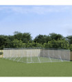 vidaXL Outdoor Dog Kennel Silver 8x12x2 m Galvanised Steel