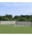 vidaXL Outdoor Dog Kennel Silver 8x16x2 m Galvanised Steel