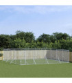 vidaXL Outdoor Dog Kennel Silver 8x8x2 m Galvanised Steel