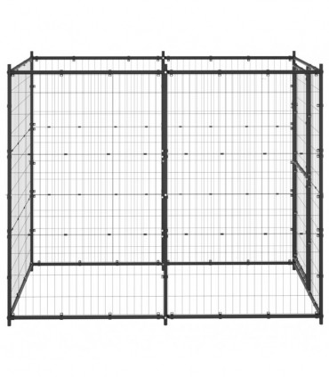 vidaXL Outdoor Dog Kennel Steel 110x220x180 cm