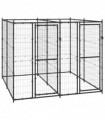 vidaXL Outdoor Dog Kennel Steel 4.84 m²