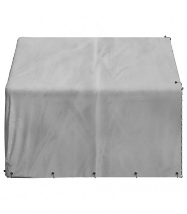 vidaXL Outdoor Dog Kennel with Cover 2x2x1.5 m Galvanised Steel