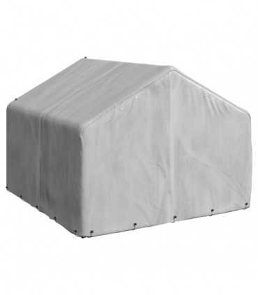 vidaXL Outdoor Dog Kennel with Cover 2x2x1.5 m Galvanised Steel