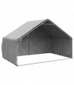 vidaXL Outdoor Dog Kennel with Cover 3x2x1.9 m Galvanised Steel