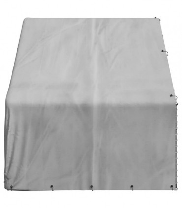 vidaXL Outdoor Dog Kennel with Cover 3x2x1.9 m Galvanised Steel