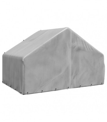 vidaXL Outdoor Dog Kennel with Cover 3x2x1.9 m Galvanised Steel