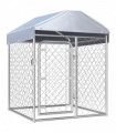 vidaXL Outdoor Dog Kennel with Roof 100x100x125 cm