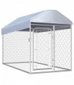 vidaXL Outdoor Dog Kennel with Roof 200x100x125 cm