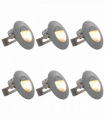 vidaXL Outdoor LED Wall Lights 6 pcs 5 W Silver Round