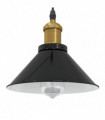 vidaXL Pendant Lamp Height Adjustable E27 Gloss Black Ø 22 cm Metal