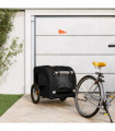 vidaXL Pet Bike Trailer Black Oxford Fabric and Iron