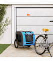 vidaXL Pet Bike Trailer Blue and Grey Oxford Fabric&Iron