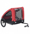 vidaXL Pet Bike Trailer Red and Black