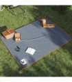 vidaXL Picnic Blanket with Pegs Grey and Orange 205x155 cm