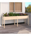 vidaXL Planter with Liner 203x53x76 cm Solid Wood Fir