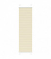 vidaXL Pleated Blind Cream 60x200 cm Fabric Width 59.4 cm Polyester