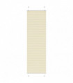 vidaXL Pleated Blind Cream 65x200 cm Fabric Width 64.4 cm Polyester