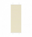 vidaXL Pleated Blind Cream 75x200 cm Fabric Width 74.4 cm Polyester