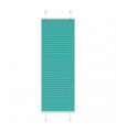 vidaXL Pleated Blind Petrol Green 45x150 cm Fabric Width 44.4 cm Polyester