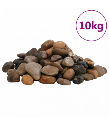 vidaXL Polished Pebbles 10 kg Mixed Colour 2-5 cm