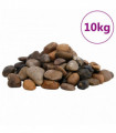 vidaXL Polished Pebbles 10 kg Mixed Colour 2-5 cm