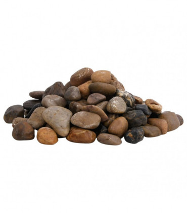 vidaXL Polished Pebbles 10 kg Mixed Colour 2-5 cm