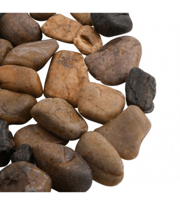 vidaXL Polished Pebbles 10 kg Mixed Colour 2-5 cm