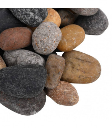 vidaXL Polished Pebbles 10 kg Mixed Colour 5-8 cm
