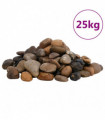 vidaXL Polished Pebbles 25 kg Mixed Colour 2-5 cm