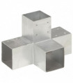vidaXL Post Connector X Shape Galvanised Metal 91x91 mm