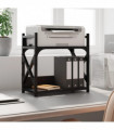 vidaXL Printer Stand 2-Tier Black 40x20x40 cm Engineered Wood
