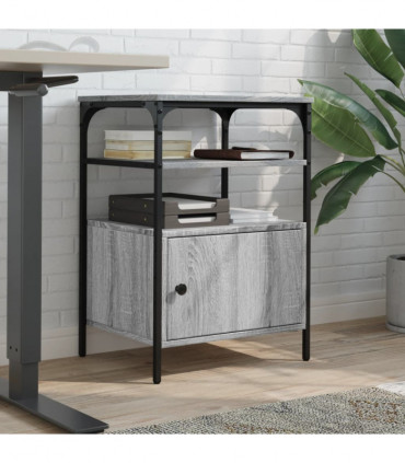 vidaXL Printer Stand 3-Tier Grey Sonoma 50x40x76 cm Engineered Wood