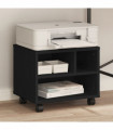 vidaXL Printer Stand with Wheels Black 41x32x34,5 cm