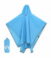 vidaXL Rain Poncho with Hood 2-in-1 Design Blue 223x145 cm