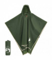 vidaXL Rain Poncho with Hood 2-in-1 Design Green 223x145 cm