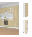 vidaXL Refrigerator Cabinet Sonoma Oak 60x57x207 cm Engineered Wood
