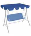 vidaXL Replacement Canopy for Garden Swing Blue 150/130x105/70 cm