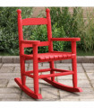 vidaXL Rocking Chair for Children Red Solid Wood Poplar