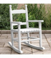 vidaXL Rocking Chair for Children White Solid Wood Poplar