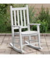vidaXL Rocking Chair for Children White Solid Wood Poplar