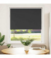 vidaXL Roller Blind Blackout Black 90x175 cm Fabric Width 85.7 cm Polyester