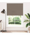 vidaXL Roller Blind Blackout Coffee 145x210 cm Fabric Width 141.6 cm Polyester