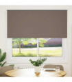vidaXL Roller Blind Blackout Coffee 160x130 cm Fabric Width 156.6 cm Polyester