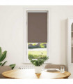 vidaXL Roller Blind Blackout Coffee 45x130 cm Fabric Width 40.7 cm Polyester