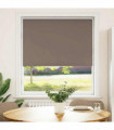 vidaXL Roller Blind Blackout Coffee 90x150 cm Fabric Width 85.7 cm Polyester