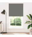 vidaXL Roller Blind Blackout Grey 145x230 cm Fabric Width 141.6 cm Polyester